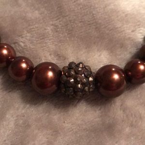 Brand New Brown Beaded Necklace